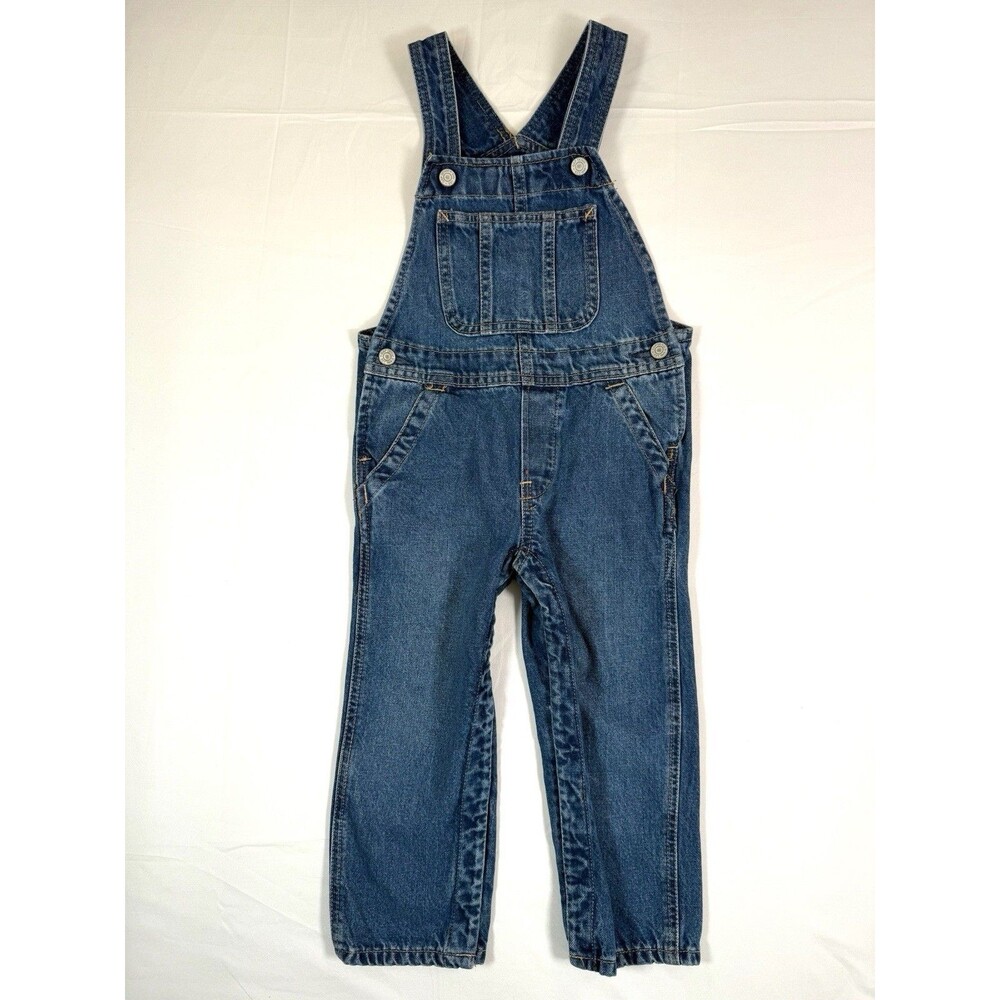 GAP Baby Boys Denim Overalls 3 Years Medium Wash Classic Cotton‎